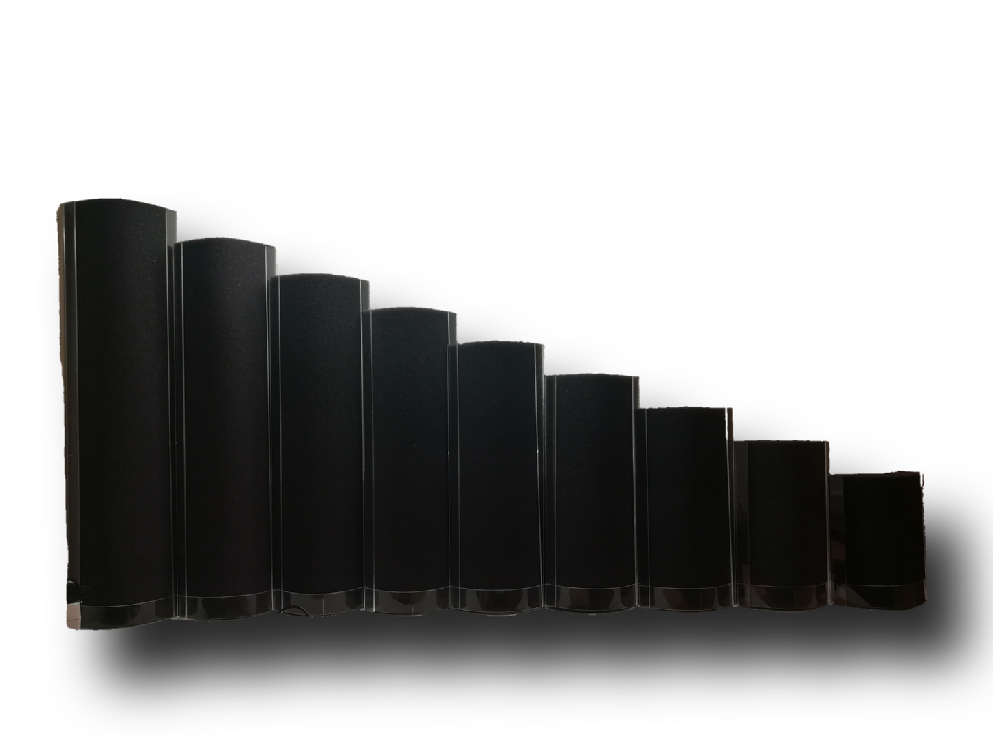 Hamburger Mattenfilter - alle Bauhöhen der Größe nach geordnet