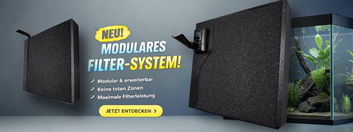 Aquakallax Matrix: modulares und erweiterbares Aquarium-Filtersystem mit Luftheber und PAT MINI