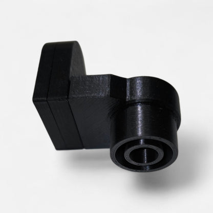 Überarbeiteter Aquakallax Pat-Mag Magnethalter für Aquael PAT MINI, Detailansicht der drehbaren Pumpenaufnahme ohne Pumpe