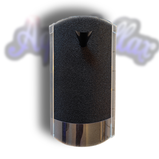 Aquakallax Classic Hamburger Mattenfilter mit Aquael PAT MINI, schwarzer Filtermatte und Ausströmer, Vorderansicht