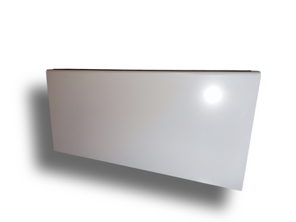 Weiße matte Aquakallax Kallax-Lichtblende Basic als rechteckige Blende auf weißem Hintergrund