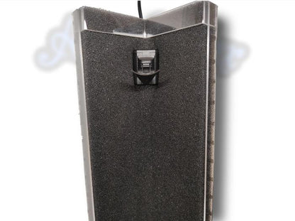 Aquakallax Konkav Hamburger Mattenfilter mit integrierter Aquael PAT MINI Pumpe und schwarzer Filtermatte, Vorderansicht
